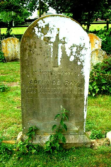 Adelaide Ray (1834 - 1905) grave at Tannington