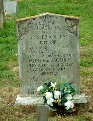 Hubert and Ida Goose grave at St. Mary, Redenhall, Norfolk.