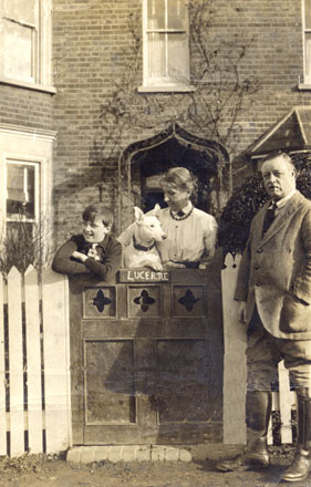 Outside the house at Clacton - on - Sea, Essex.