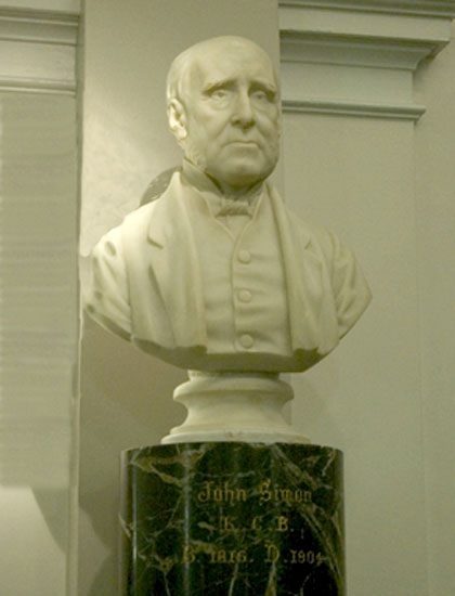 Bust of Sir John Simon, K.C.B., in Central Hall of St. Thomas' Hospital, London.