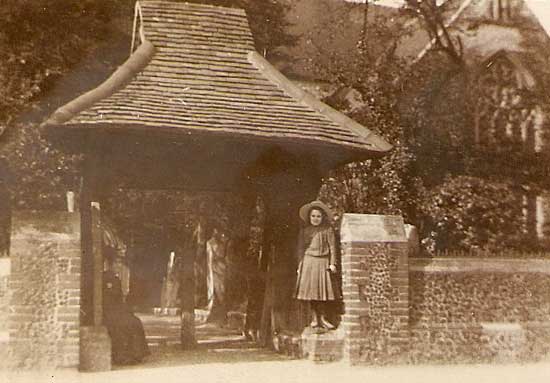 Jessie Ray c1906 at St. George's Church, Beckenham.