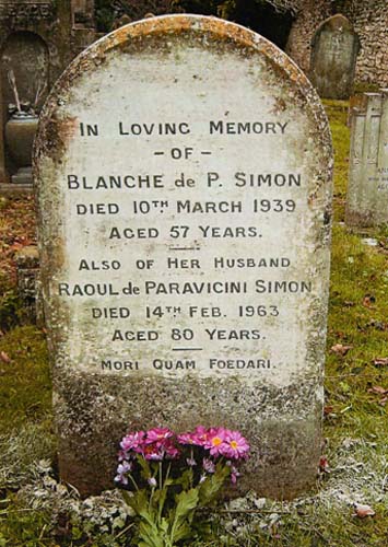 Photo of grave of Raoul and Blanche Simon